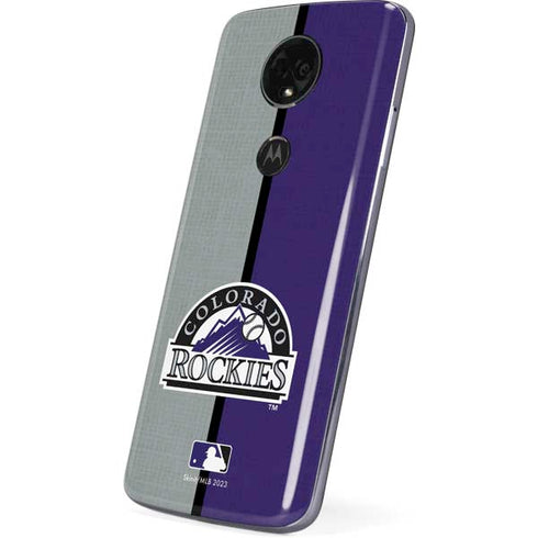 MLB Colorado Rockies Split Moto E5 Plus Skin
