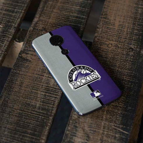 MLB Colorado Rockies Split Moto E5 Plus Skin