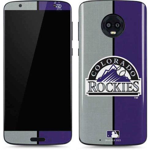 MLB Colorado Rockies Split Moto G6 Skin