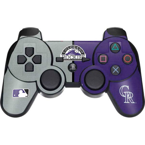 MLB Colorado Rockies Split PS3 Dual Shock wireless controller Skin