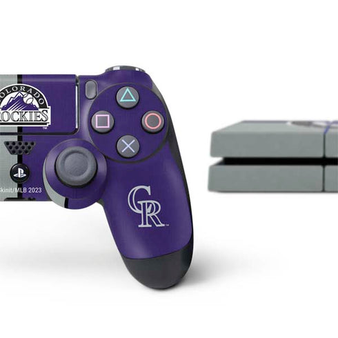 MLB Colorado Rockies Split PS4 Console and Controller Bundle Skin
