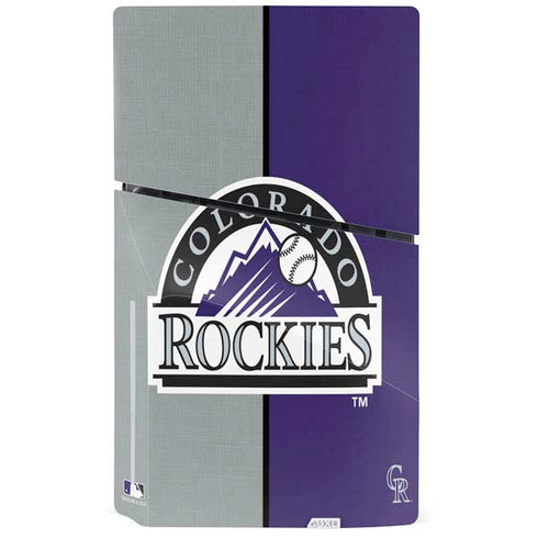 MLB Colorado Rockies Split PS5 Slim Disk Console Skin