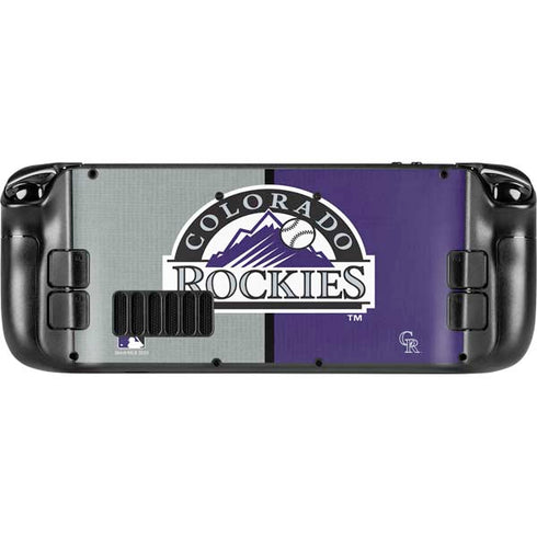MLB Colorado Rockies Split Steam Deck Handheld Gaming Computer Skin