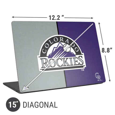 MLB Colorado Rockies Split Universal Laptop 15in (12.2 x 8.8in) Skin