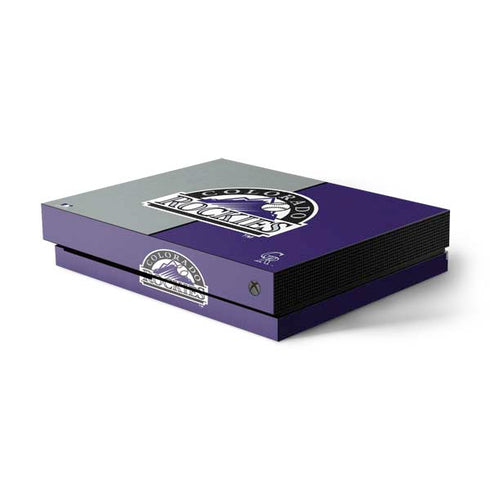 MLB Colorado Rockies Split Xbox One X Console Skin