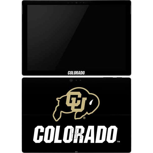 University of Colorado CU Logo on Black Surface Pro 6 Skin