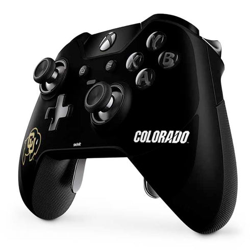 University of Colorado CU Logo on Black Xbox One Elite Controller Skin