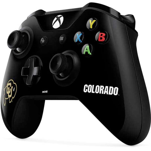 University of Colorado CU Logo on Black Xbox One X Controller Skin