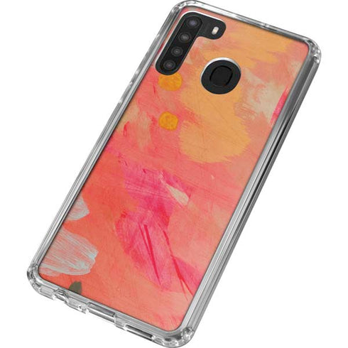 Colored Finger Paint Galaxy A21 Clear Case