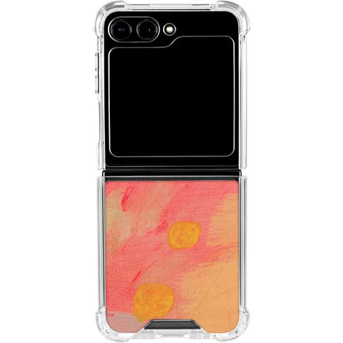 Colored Finger Paint Galaxy Z Flip5 5G Clear Case