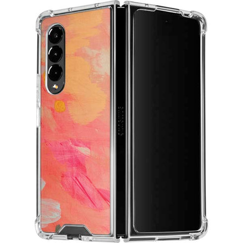 Colored Finger Paint Galaxy Z Fold4 5G Clear Case