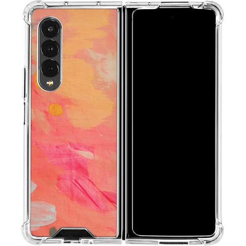 Colored Finger Paint Galaxy Z Fold4 5G Clear Case
