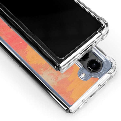 Colored Finger Paint Galaxy Z Fold5 5G Clear Case