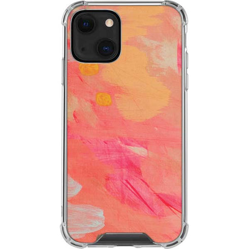 Colored Finger Paint iPhone 14 Plus Clear Case