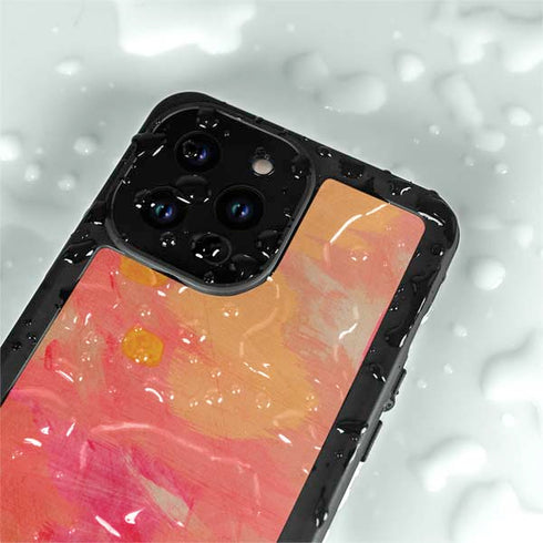 Colored Finger Paint iPhone 14 Pro Max Waterproof Case