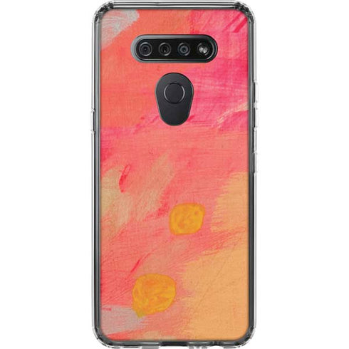 Colored Finger Paint LG K51/Q51 Clear Case
