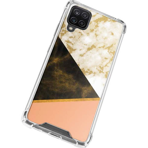 Colored Marble Galaxy A12 Clear Case