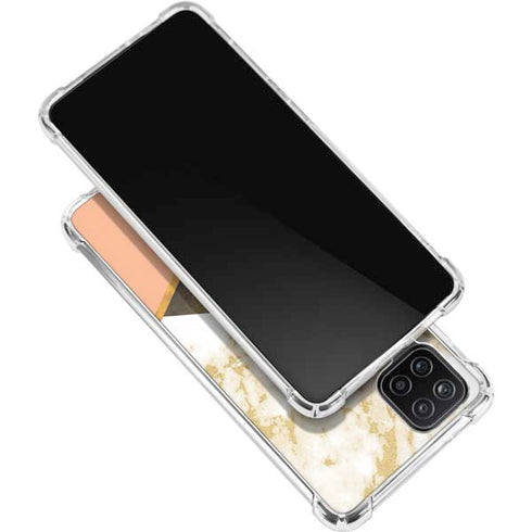 Colored Marble Galaxy A12 Clear Case