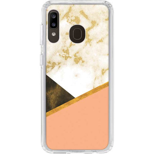Colored Marble Galaxy A20 Clear Case