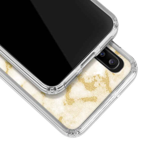 Colored Marble Galaxy A20 Clear Case