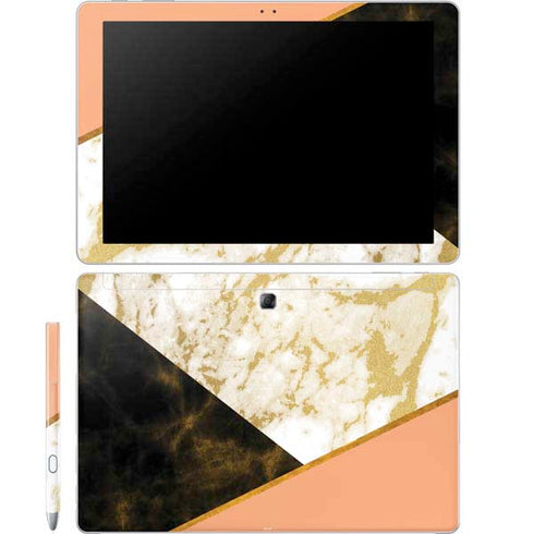 Colored Marble Galaxy Book 12in Skin