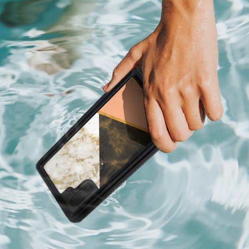 Colored Marble Galaxy Note 10 Waterproof Case