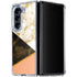 Colored Marble Galaxy Z Fold5 5G Clear Case