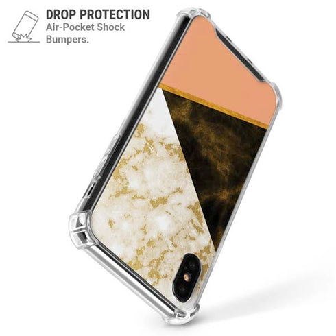 Colored Marble iPhone XS Max Clear Case