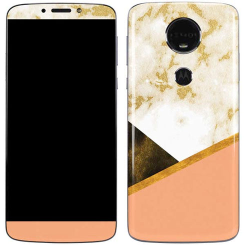 Colored Marble Moto E5 Plus Skin