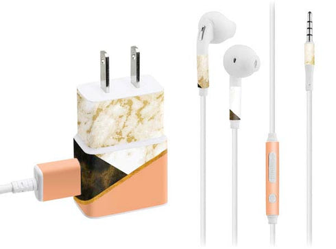 Colored Marble Phone Charger Skin