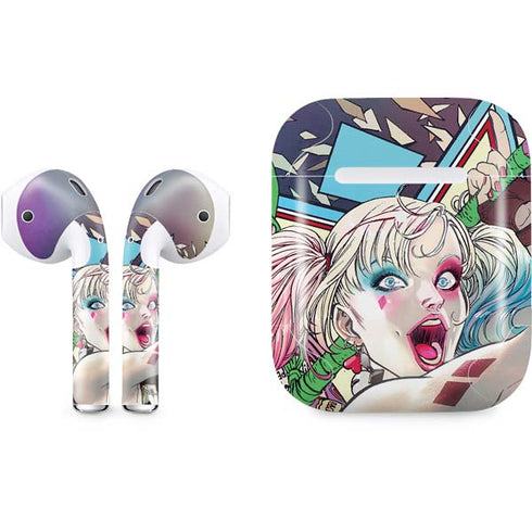 DC Comics Harley Quinn Action Pose Apple AirPods 2 Skin
