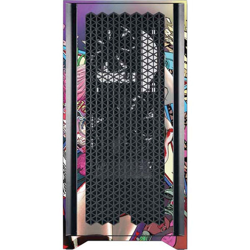DC Comics Harley Quinn Action Pose Corsair 4000D Tempered Glass Mid-Tower ATX Case Skin