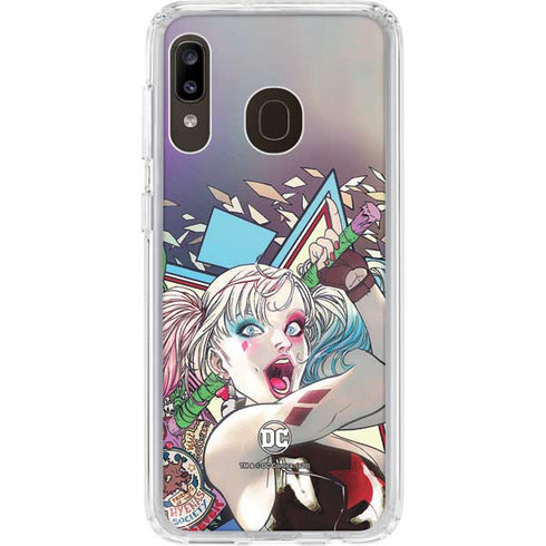 DC Comics Harley Quinn Action Pose Galaxy A20 Clear Case