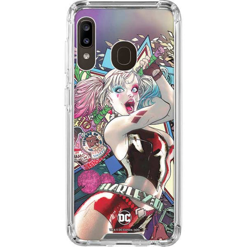 DC Comics Harley Quinn Action Pose Galaxy A30 Clear Case