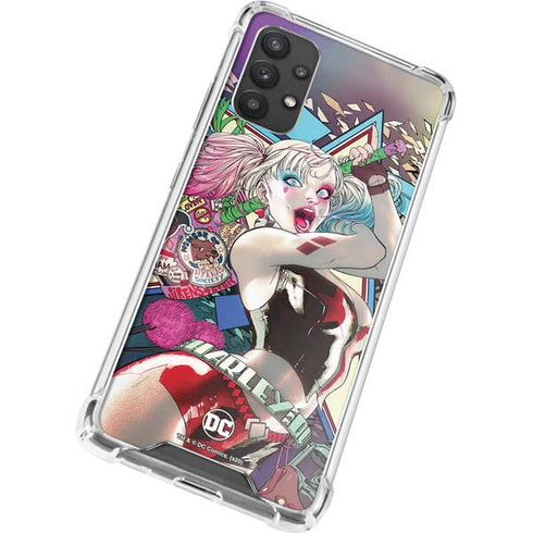 DC Comics Harley Quinn Action Pose Galaxy A32 5G Clear Case