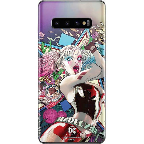 DC Comics Harley Quinn Action Pose Galaxy S10 Plus Skin