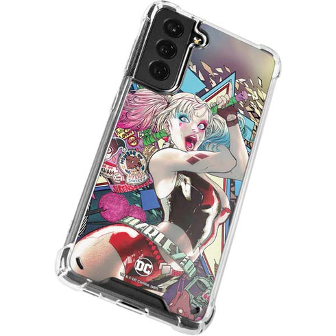 DC Comics Harley Quinn Action Pose Galaxy S21 Plus 5G Clear Case