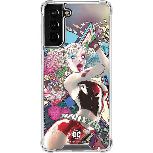 DC Comics Harley Quinn Action Pose Galaxy S22 Plus Clear Case