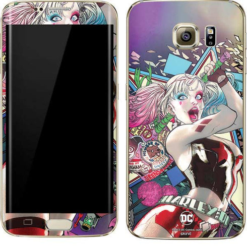 DC Comics Harley Quinn Action Pose Galaxy S7 Edge Skin