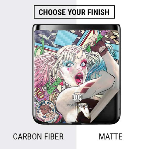 DC Comics Harley Quinn Action Pose Galaxy Z Flip Skin