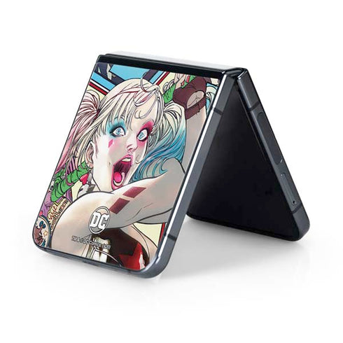 DC Comics Harley Quinn Action Pose Galaxy Z Flip5 5G Skin