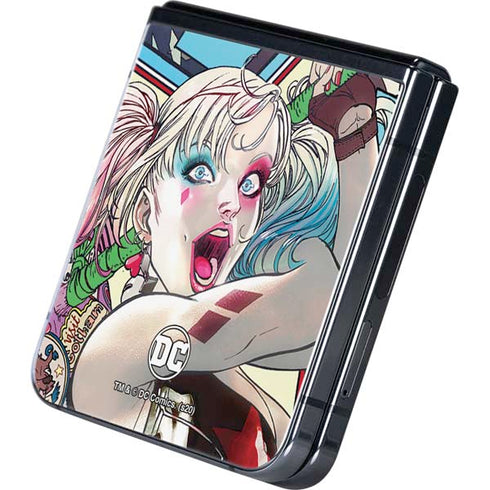 DC Comics Harley Quinn Action Pose Galaxy Z Flip5 5G Skin