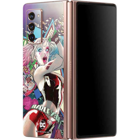 DC Comics Harley Quinn Action Pose Galaxy Z Fold2 5G Skin