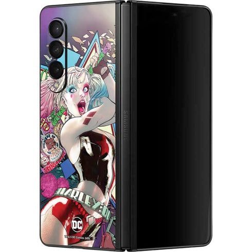 DC Comics Harley Quinn Action Pose Galaxy Z Fold3 5G Skin