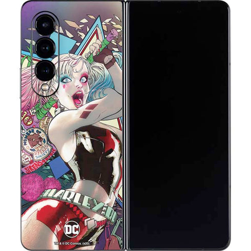 DC Comics Harley Quinn Action Pose Galaxy Z Fold4 5G Skin
