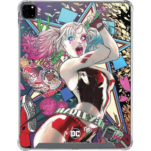 DC Comics Harley Quinn Action Pose iPad Pro 12.9in (2020) Clear Case