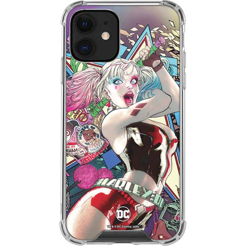 DC Comics Harley Quinn Action Pose iPhone 12 Clear Case