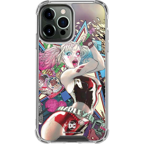DC Comics Harley Quinn Action Pose iPhone 13 Pro Max Clear Case