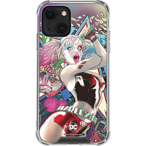 DC Comics Harley Quinn Action Pose iPhone 14 Plus Clear Case
