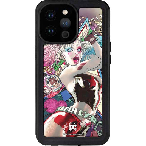 DC Comics Harley Quinn Action Pose iPhone 14 Pro Max Waterproof Case
